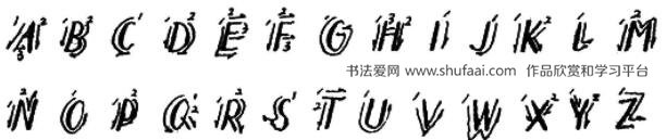 英文书法的三种基本字体手写印刷体楷书