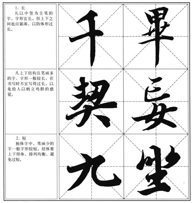 长、一短、宽、窄字形的布势