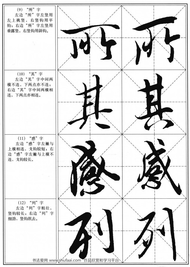 偏、正、复、同字形的布势