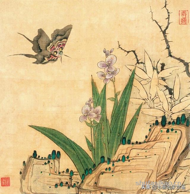 国宝书画：现藏 四川博物院，陈洪绶 传世《花卉八开册页》赏析-书法思考网