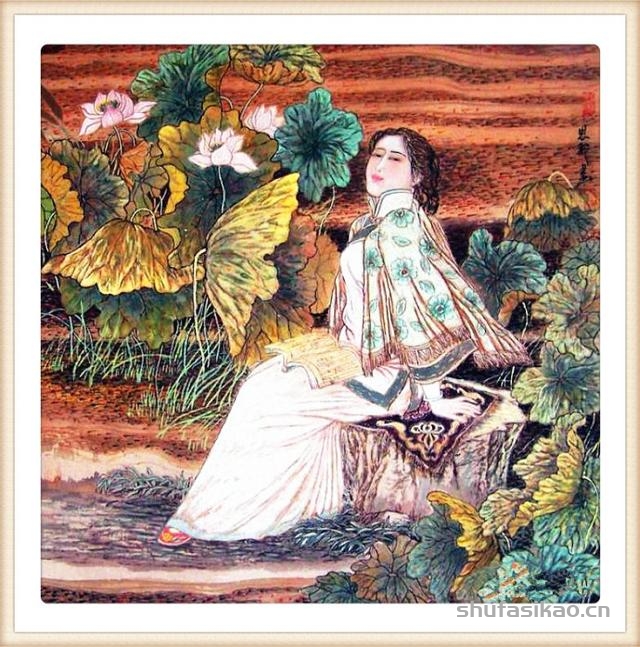 「抱朴归真」张思俭清末仕女画-书法思考网