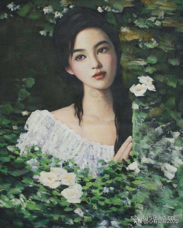 艺术家谢楚余唯美油画：楚楚动人完美无暇，蕴含着对生命的追问-书法思考网
