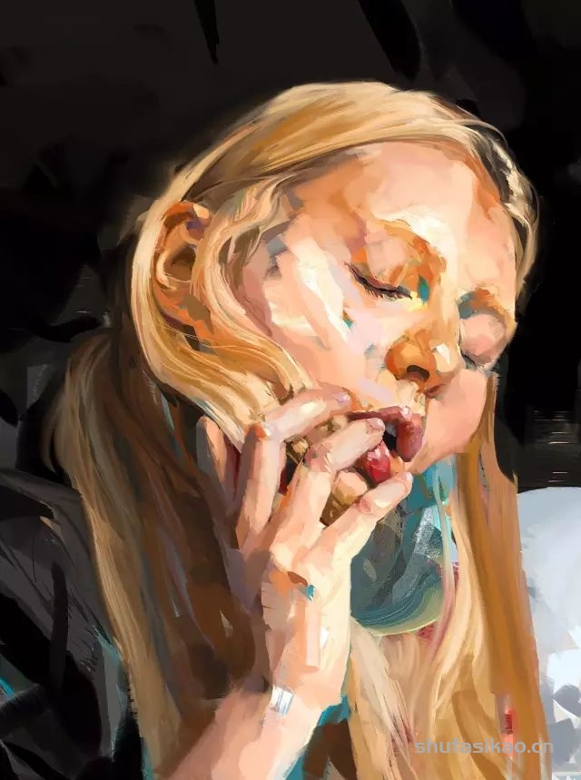 确认过眼神,他用大色块的笔触,画出的女人性感无敌-书法思考网 确认过眼神,他用大色块的笔触,画出的女人性感无敌-书法思考网