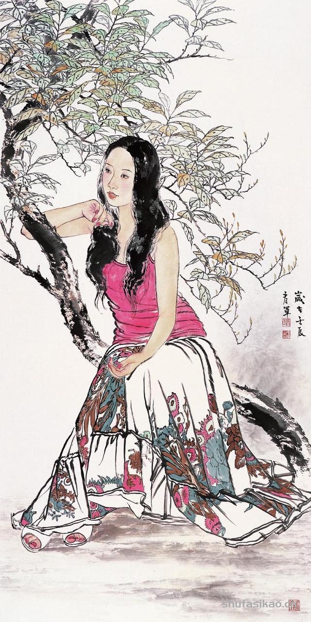 都市丽人的完美模样—工笔人物画家宋彦军-书法思考网 都市丽人的完美模样—工笔人物画家宋彦军-书法思考网
