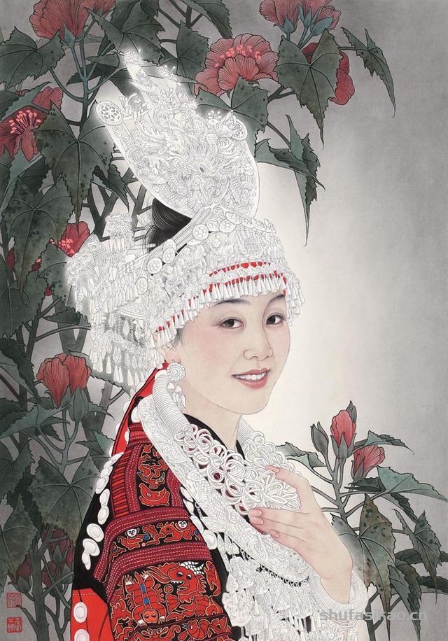 都市丽人的完美模样—工笔人物画家宋彦军-书法思考网 都市丽人的完美模样—工笔人物画家宋彦军-书法思考网