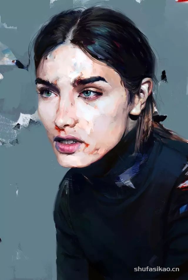 确认过眼神,他用大色块的笔触,画出的女人性感无敌-书法思考网 确认过眼神,他用大色块的笔触,画出的女人性感无敌-书法思考网