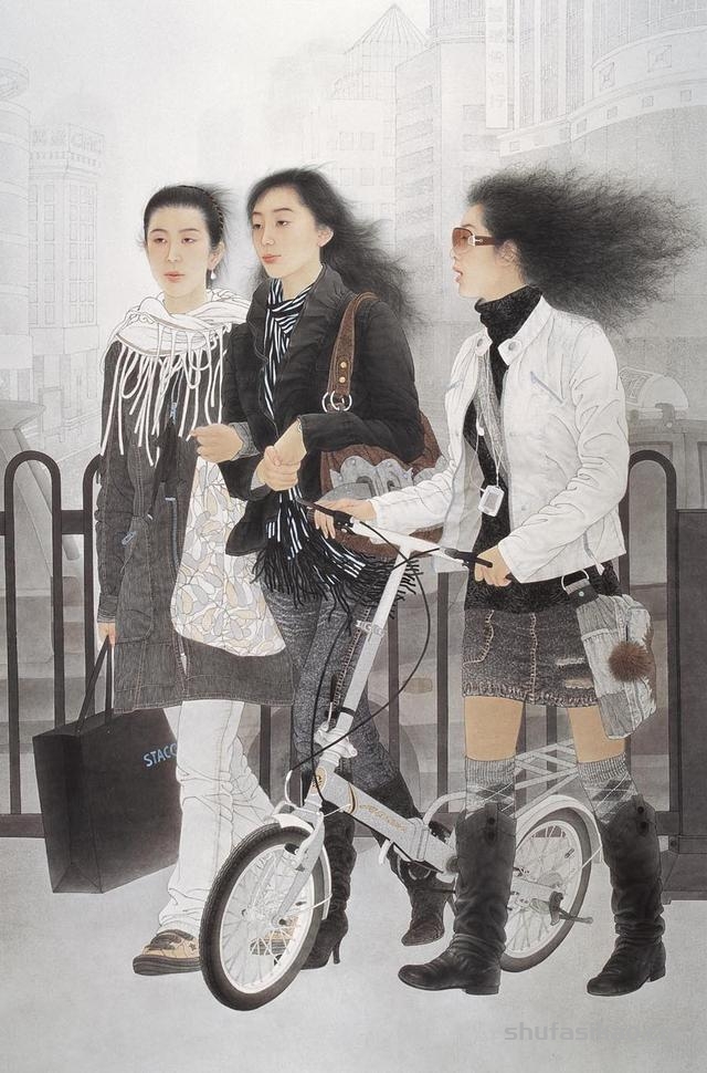 都市丽人的完美模样—工笔人物画家宋彦军-书法思考网 都市丽人的完美模样—工笔人物画家宋彦军-书法思考网