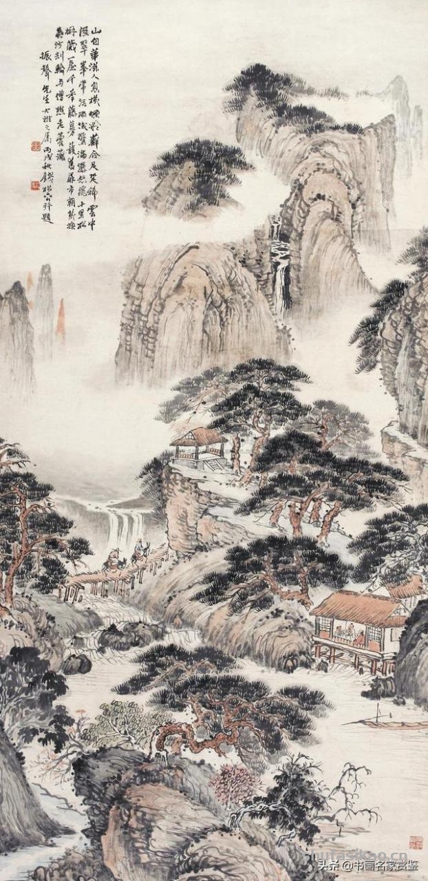 当代中国山水画主要代表人之一——钱松岩摹古作品赏析-书法思考网
