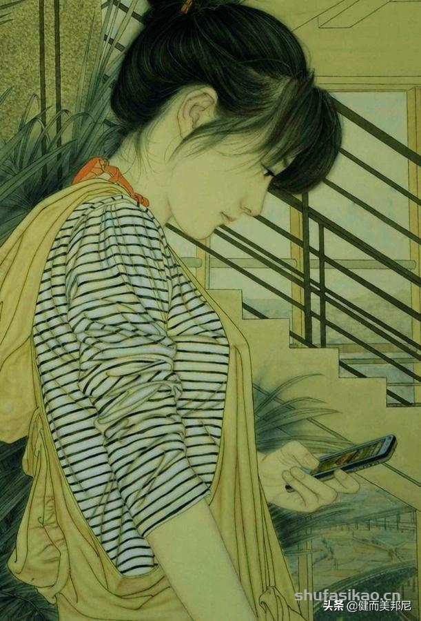实力派工笔人物画家范春晓，他创作的东方美女风华绝代美若天仙-书法思考网