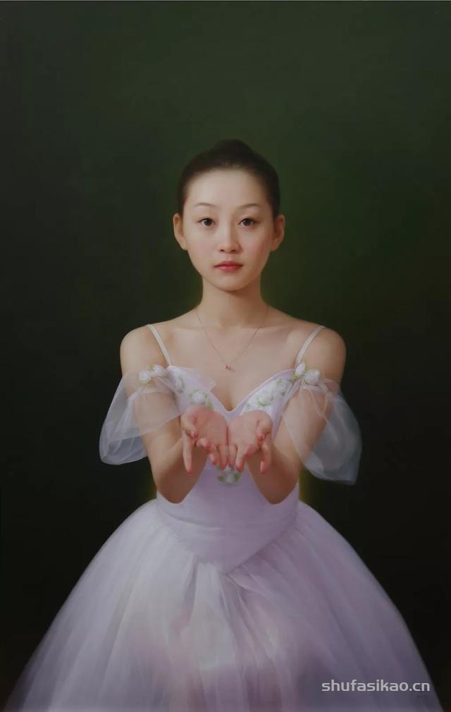艺术家谭建武的油画写实人物 | 细腻而甜美的纯情少女翩翩起舞-书法思考网