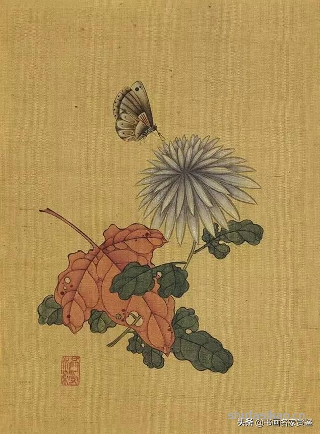 国宝书画：陈洪绶 传世《花鸟草虫写生册》十二开，赏读-书法思考网