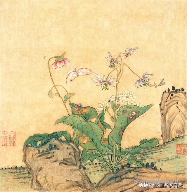 国宝书画：现藏 四川博物院，陈洪绶 传世《花卉八开册页》赏析-书法思考网