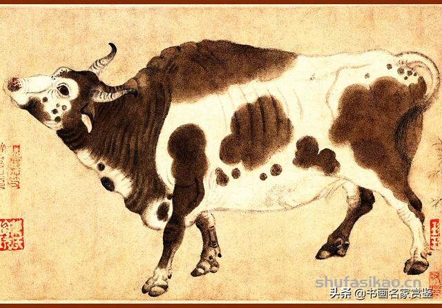 禁止出境的传世绘画国宝——唐代宰相 韩滉绘《五牛图》高清解读-书法思考网