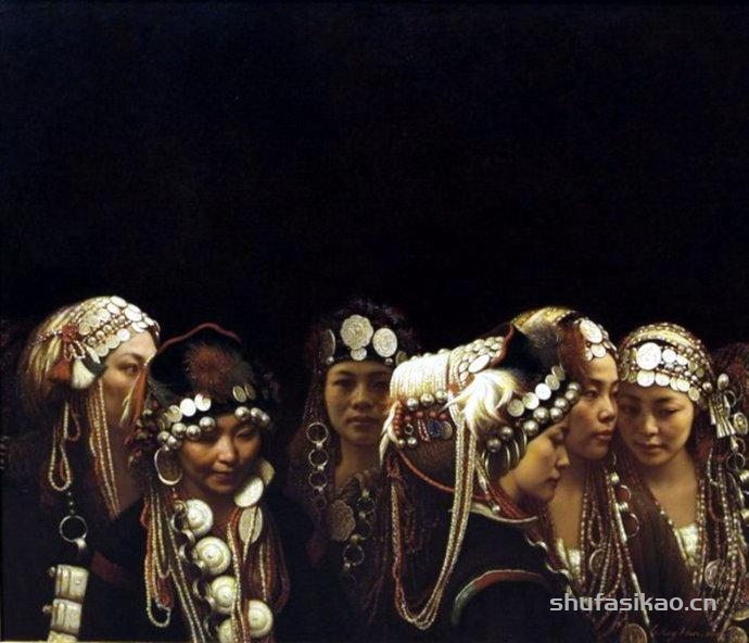 中国写实派画家王嫩人物油画,古典神韵之美!-书法思考网 中国写实派画家王嫩人物油画,古典神韵之美!-书法思考网