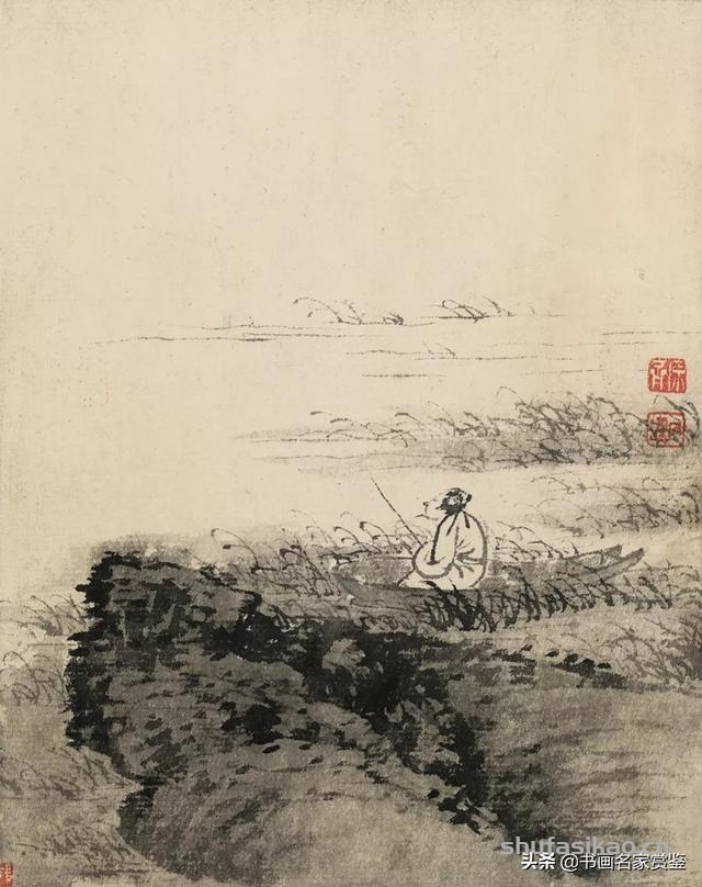 天津博物馆 馆藏，清代，石涛，山水十开册页，赏析-书法思考网