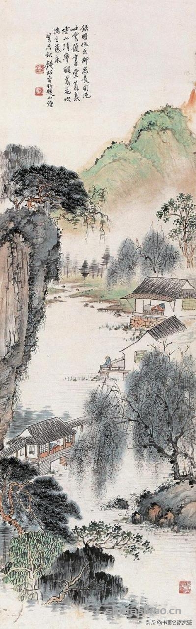 当代中国山水画主要代表人之一——钱松岩摹古作品赏析-书法思考网