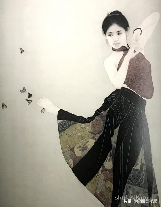 实力派工笔人物画家范春晓，他创作的东方美女风华绝代美若天仙-书法思考网
