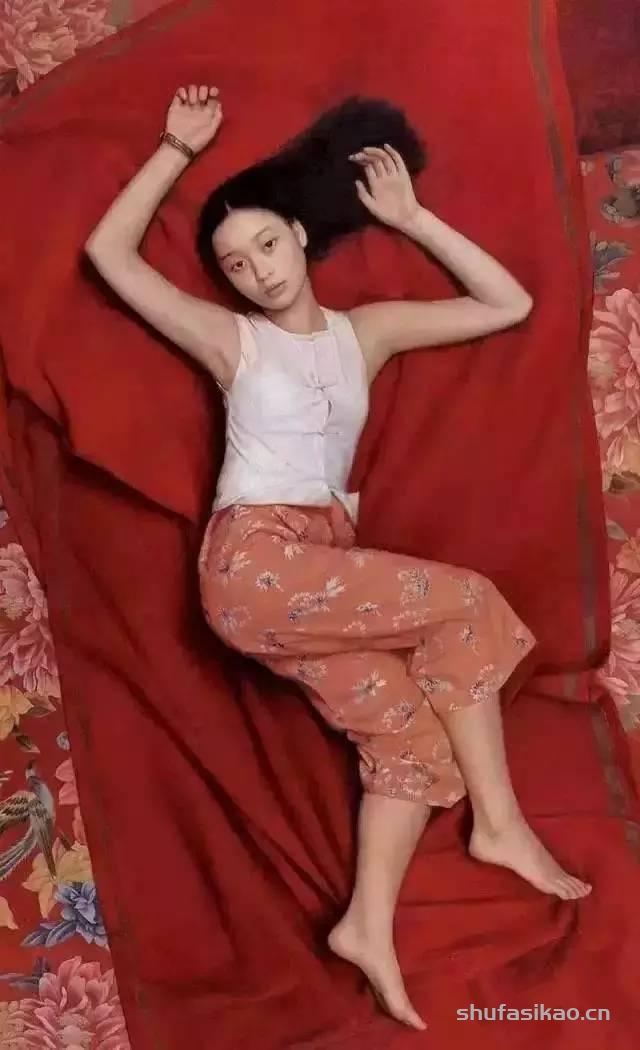 艺术大师王沂东油画中的乡村少女，具有一种含蓄而动人的内在美-书法思考网