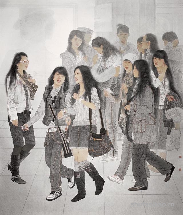 都市丽人的完美模样—工笔人物画家宋彦军-书法思考网 都市丽人的完美模样—工笔人物画家宋彦军-书法思考网