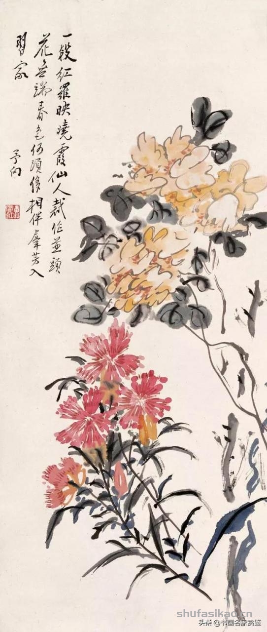 近现代著名画家，一代宗师——黄宾虹 少见的一组花卉作品-书法思考网