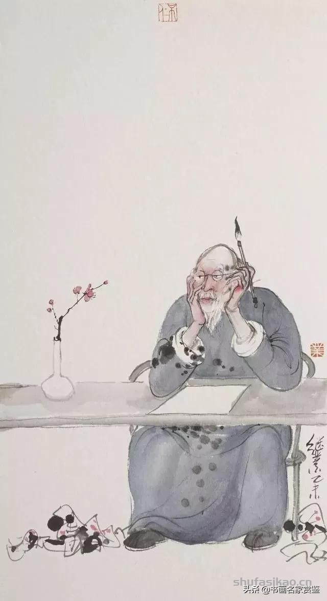 你造么，这个人画齐白石画像，简直把老爷子给玩嗨了，太皮…..-书法思考网