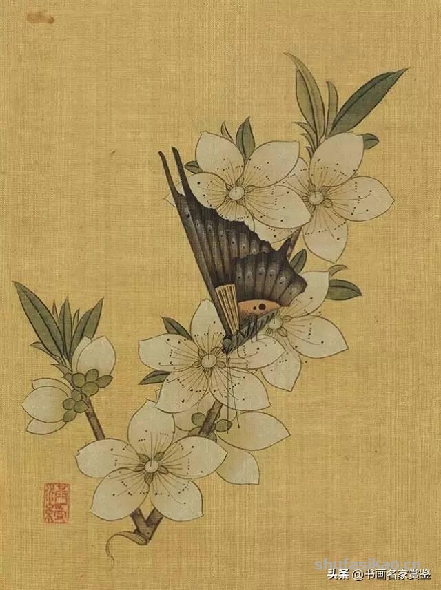 国宝书画：陈洪绶 传世《花鸟草虫写生册》十二开，赏读-书法思考网