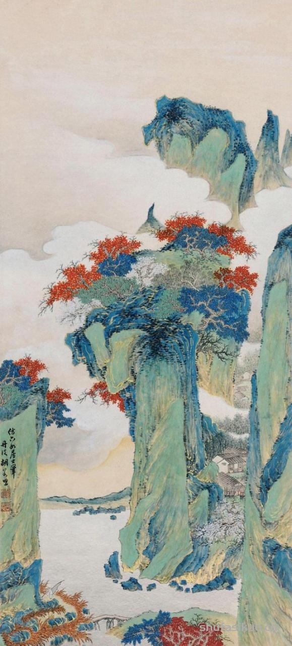 张大千弟子胡若思的山水、花鸟、人物画的艺术-书法思考网
