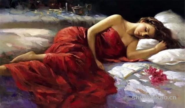 唯美东方女神，就在艺术家的人体油画中-书法思考网