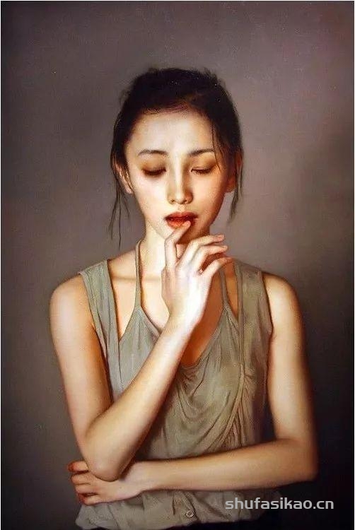 唯美东方女神，就在艺术家的人体油画中-书法思考网