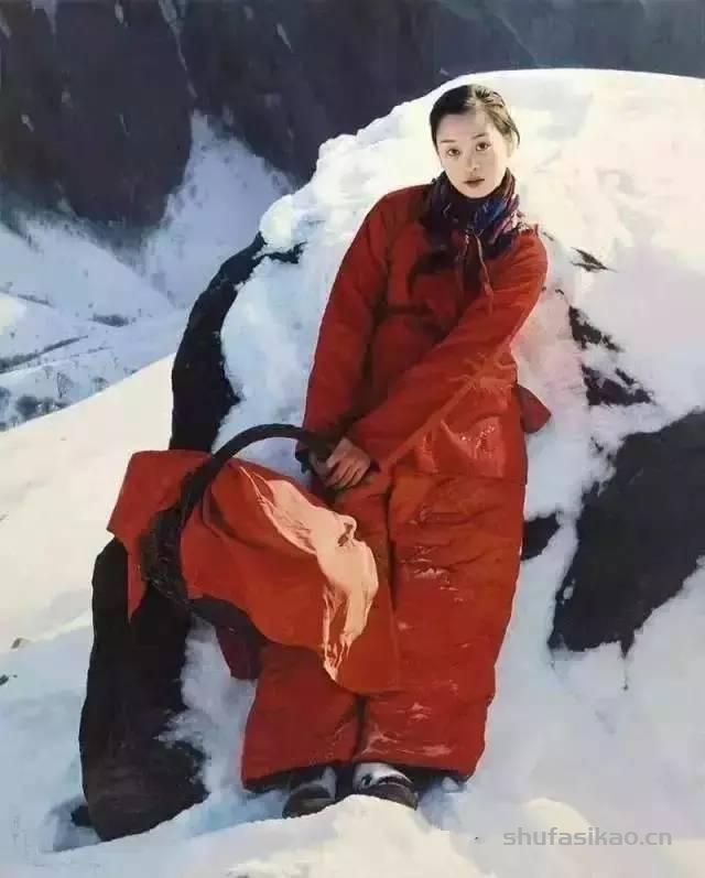 艺术大师王沂东油画中的乡村少女，具有一种含蓄而动人的内在美-书法思考网