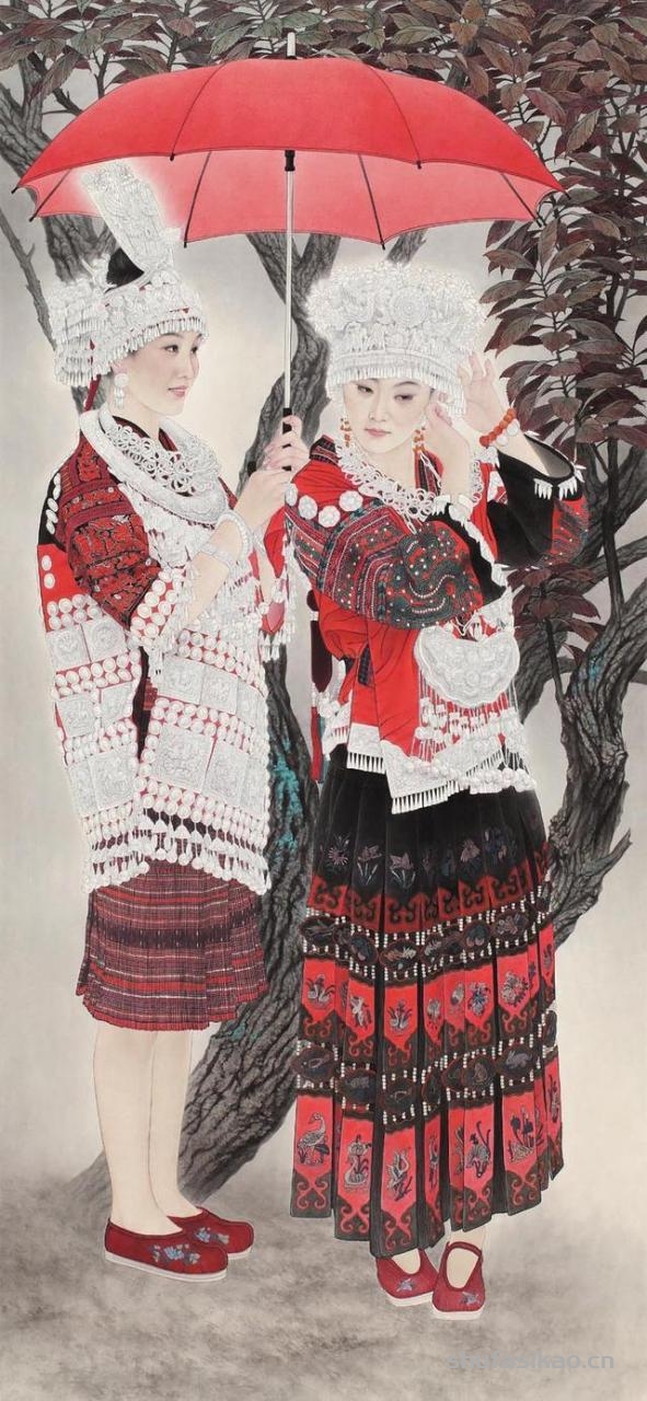 都市丽人的完美模样—工笔人物画家宋彦军-书法思考网 都市丽人的完美模样—工笔人物画家宋彦军-书法思考网