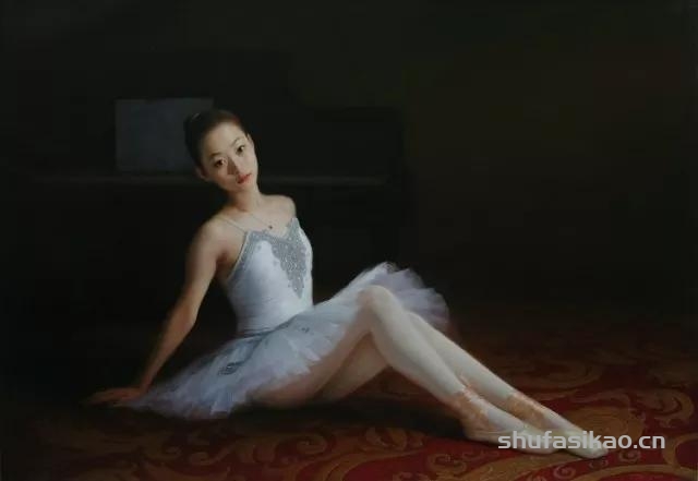 艺术家谭建武的油画写实人物 | 细腻而甜美的纯情少女翩翩起舞-书法思考网