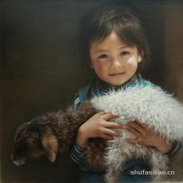 艺术家谭建武的油画写实人物 | 细腻而甜美的纯情少女翩翩起舞-书法思考网