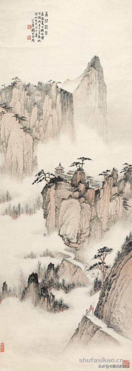 当代中国山水画主要代表人之一——钱松岩摹古作品赏析-书法思考网