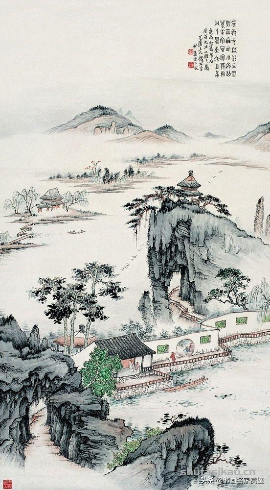 当代中国山水画主要代表人之一——钱松岩摹古作品赏析-书法思考网