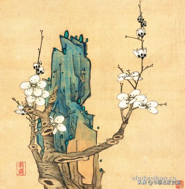 国宝书画：现藏 四川博物院，陈洪绶 传世《花卉八开册页》赏析-书法思考网