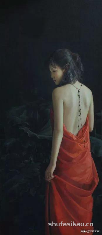 沉静的女子 | 烟台大学教授王丽娟写实人物油画专辑-书法思考网