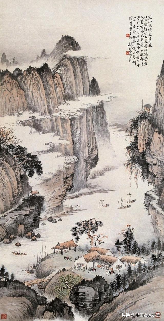当代中国山水画主要代表人之一——钱松岩摹古作品赏析-书法思考网