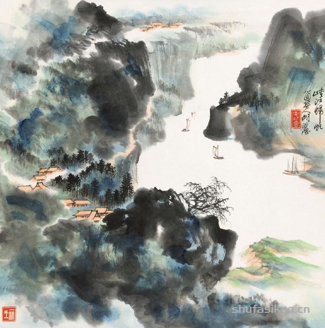张大千弟子胡若思的山水、花鸟、人物画的艺术-书法思考网