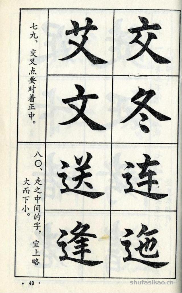 经典楷书八十八法-书法思考网