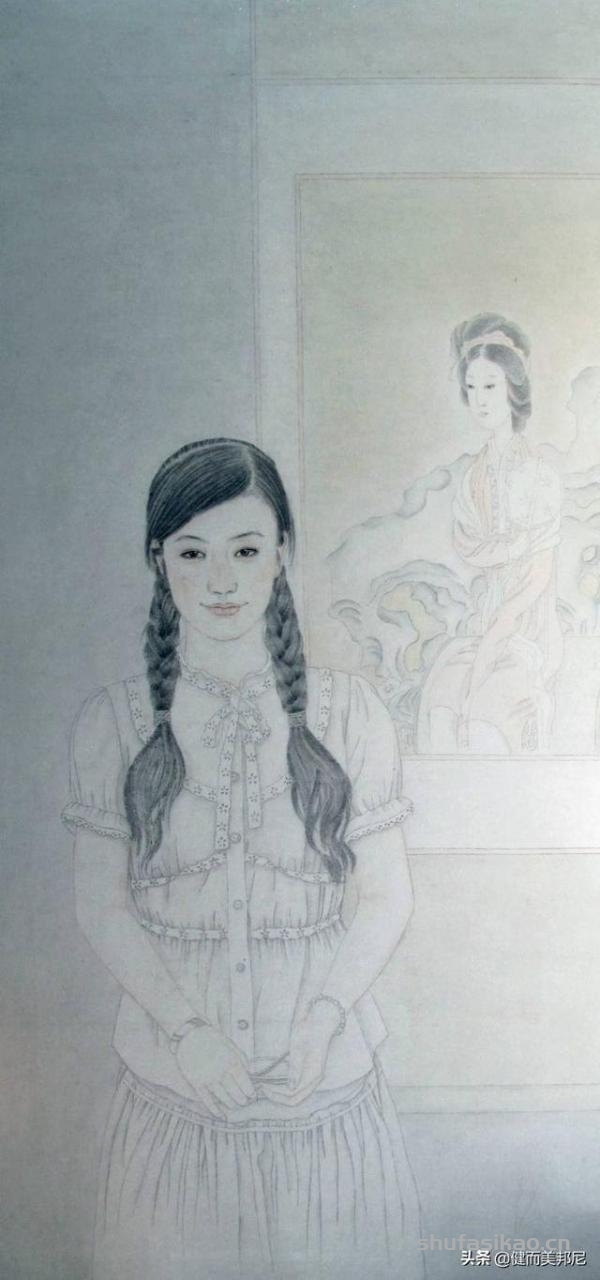 实力派工笔人物画家范春晓，他创作的东方美女风华绝代美若天仙-书法思考网