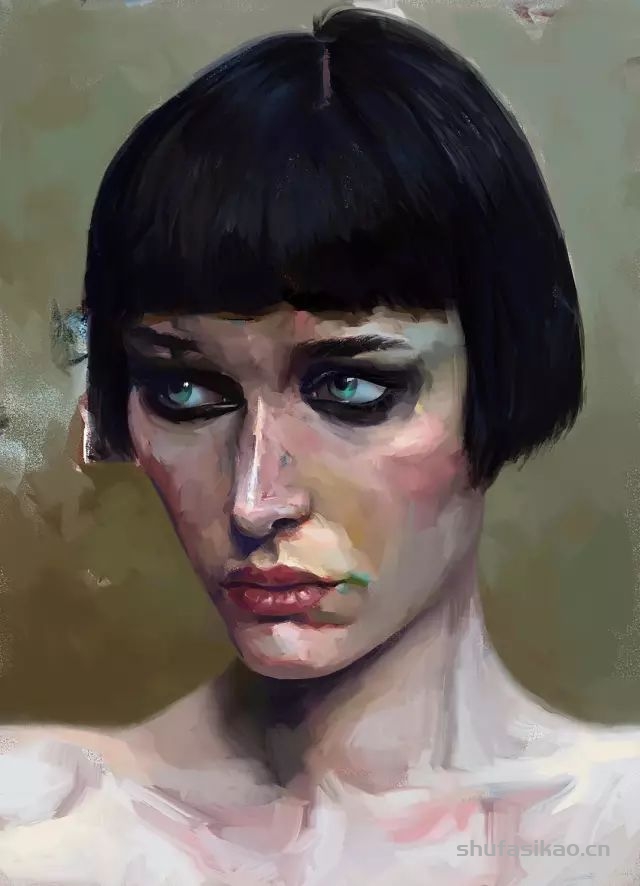 确认过眼神,他用大色块的笔触,画出的女人性感无敌-书法思考网 确认过眼神,他用大色块的笔触,画出的女人性感无敌-书法思考网