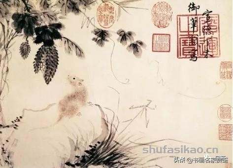 金鼠携福至，旺年享吉祥——历代书画名家画 子鼠-书法思考网