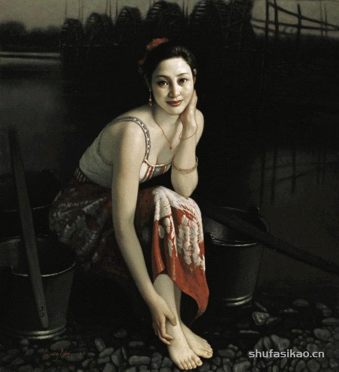 中国写实派画家王嫩人物油画,古典神韵之美!-书法思考网 中国写实派画家王嫩人物油画,古典神韵之美!-书法思考网