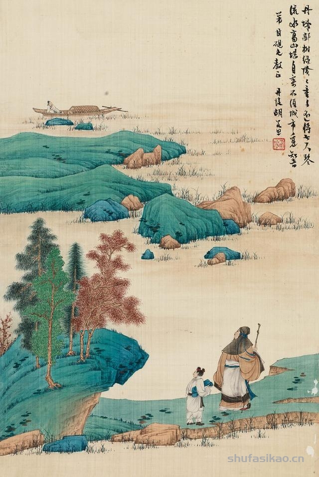 张大千弟子胡若思的山水、花鸟、人物画的艺术-书法思考网