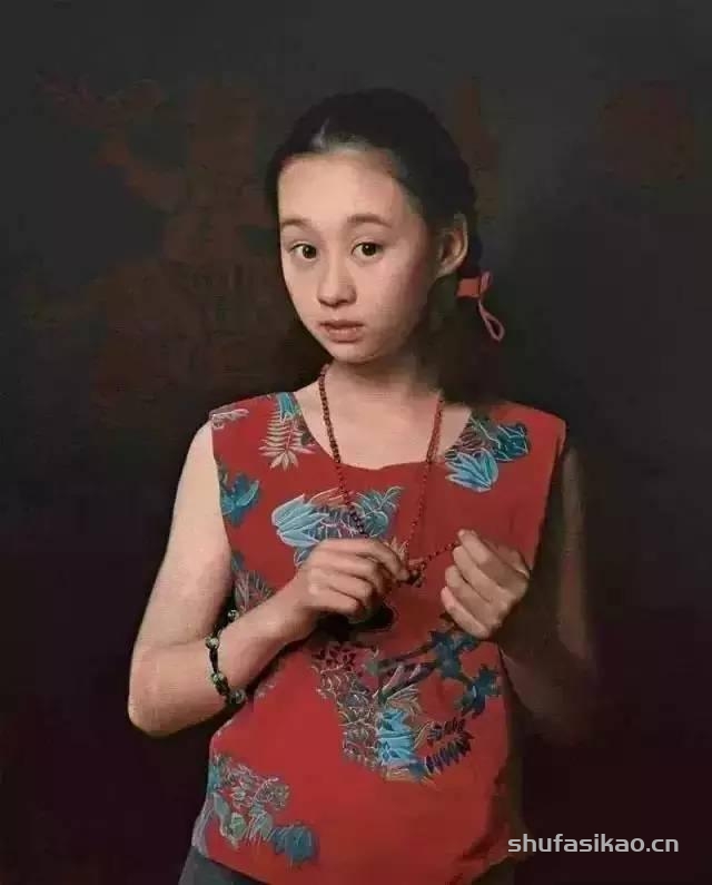 艺术大师王沂东油画中的乡村少女，具有一种含蓄而动人的内在美-书法思考网
