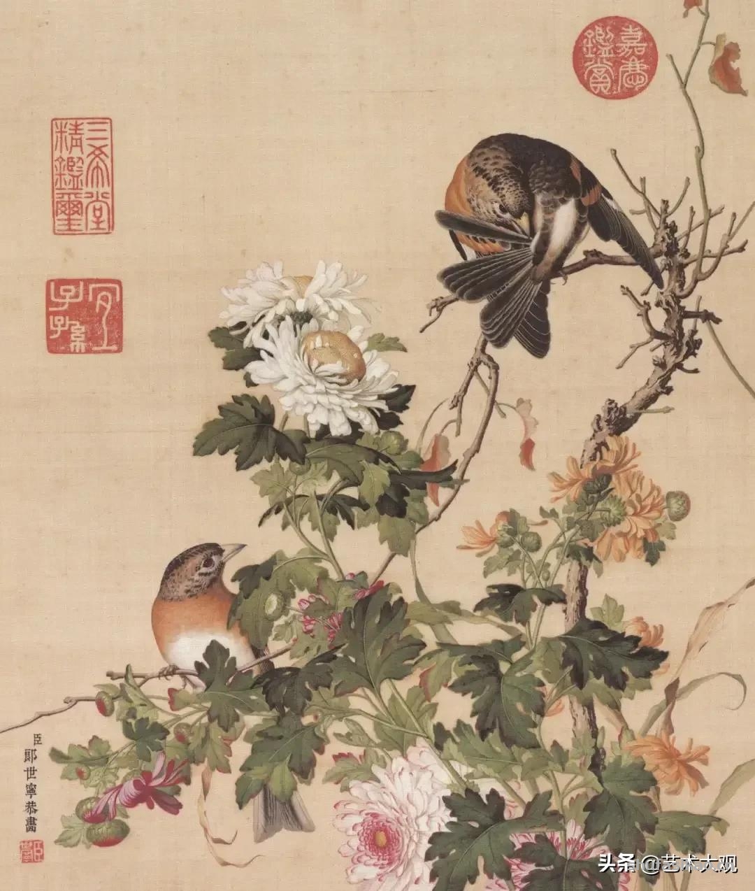 洋画家郎世宁学工笔画入职清宫御用画师花鸟作品精致生动-书法思考网 洋画家郎世宁学工笔画入职清宫御用画师花鸟作品精致生动-书法思考网