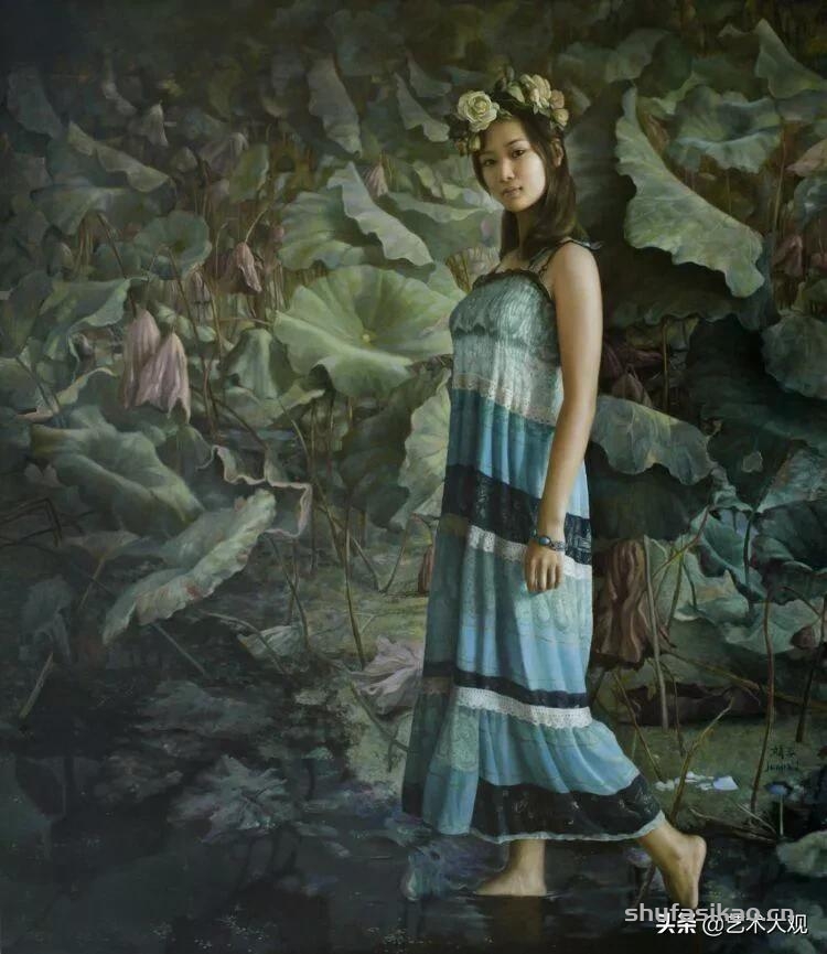 沉静的女子 | 烟台大学教授王丽娟写实人物油画专辑-书法思考网