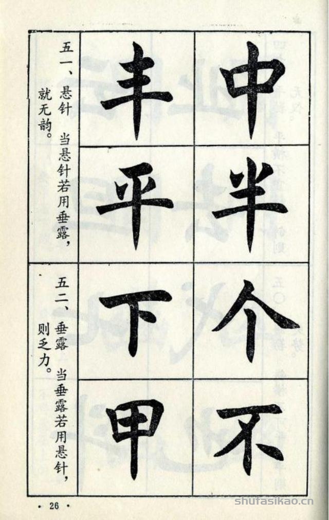 经典楷书八十八法-书法思考网
