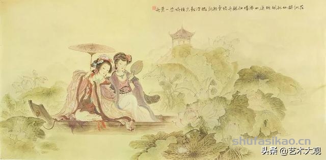 女画家武卫萍版红楼梦仕女工笔画组图-书法思考网